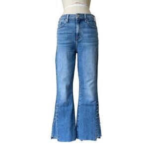 7 For All Mankind flare jeans size 28 Luxe VTG High Waist Slim Kick Studded Boho